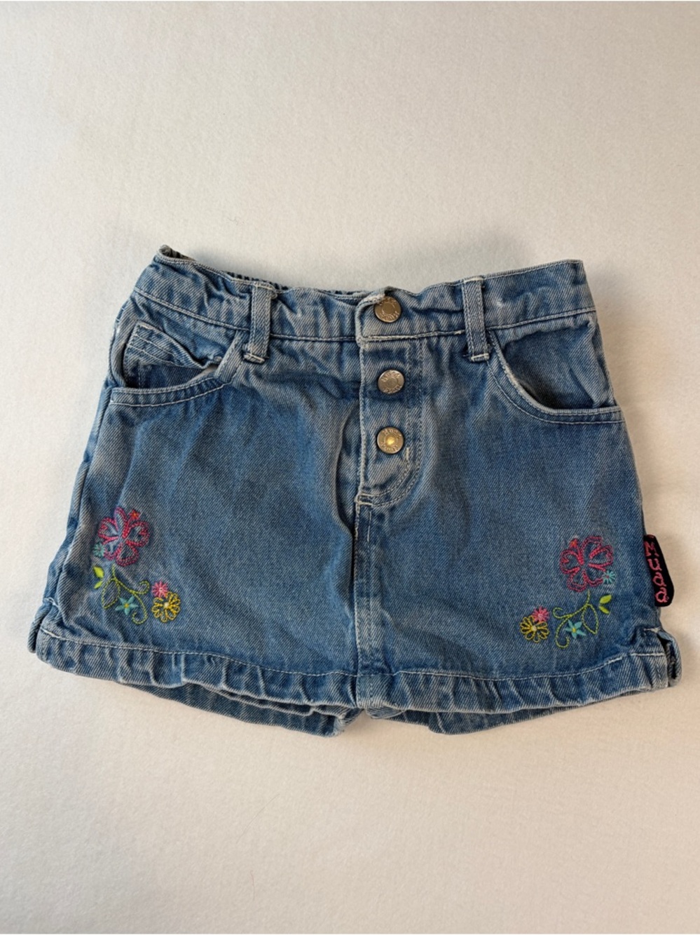 VTG Baby Mudd Embroidered Denim Skort 18 Months